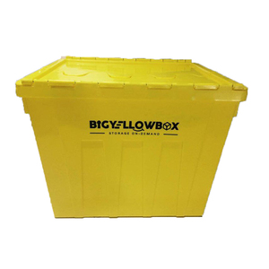 बिग ब्लू शिपिंग बॉक्स संलग्न ढक्कन भंडारण कंटेनर थोक प्लास्टिक ढोना - Product Image 6