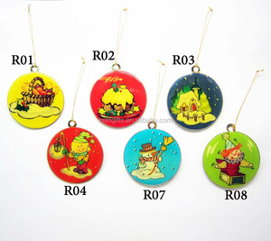 Diseño propio más Popular exquisito acero 50*56mm redondo cristiano religioso con patrones adorno de Navidad para la decoración del hogar - Product Image 1