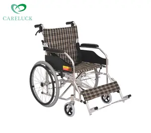 Больничная дешевая ручная алюминиевая складная инвалидная коляска для инвалидов