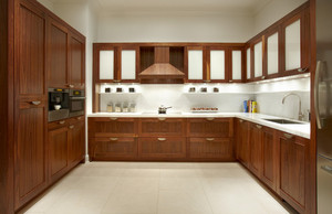 2021 Hangzhou Vermont Promotion Customized Solid Wood <strong>Walnut</strong> Kitchen <strong>Cabinets</strong> Simple Designs - Product Image 2