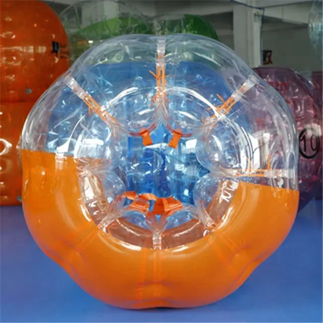 Orange 0.7 Mm TPU 1.2md Inflatable Cơ Thể Con Người Có Kích Thước Hamster Bong Bóng Bóng Đá Bóng Bội Thu Để Bán