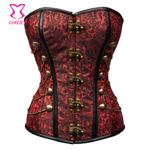 Corset désossé sexy en acier noir, Steampunk, surbuste, amincissant, grande taille, <span class=keywords><strong>tenue</strong></span> de Cosplay pour femmes, vente en gros - Product Image 3