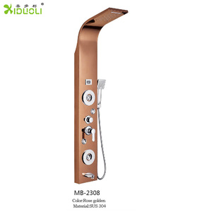 Cheap Prices Easy Installed Shower Column Jet Corner Gold <strong>Bathroom</strong> Shower Panel With Shower Set - Product Image 3
