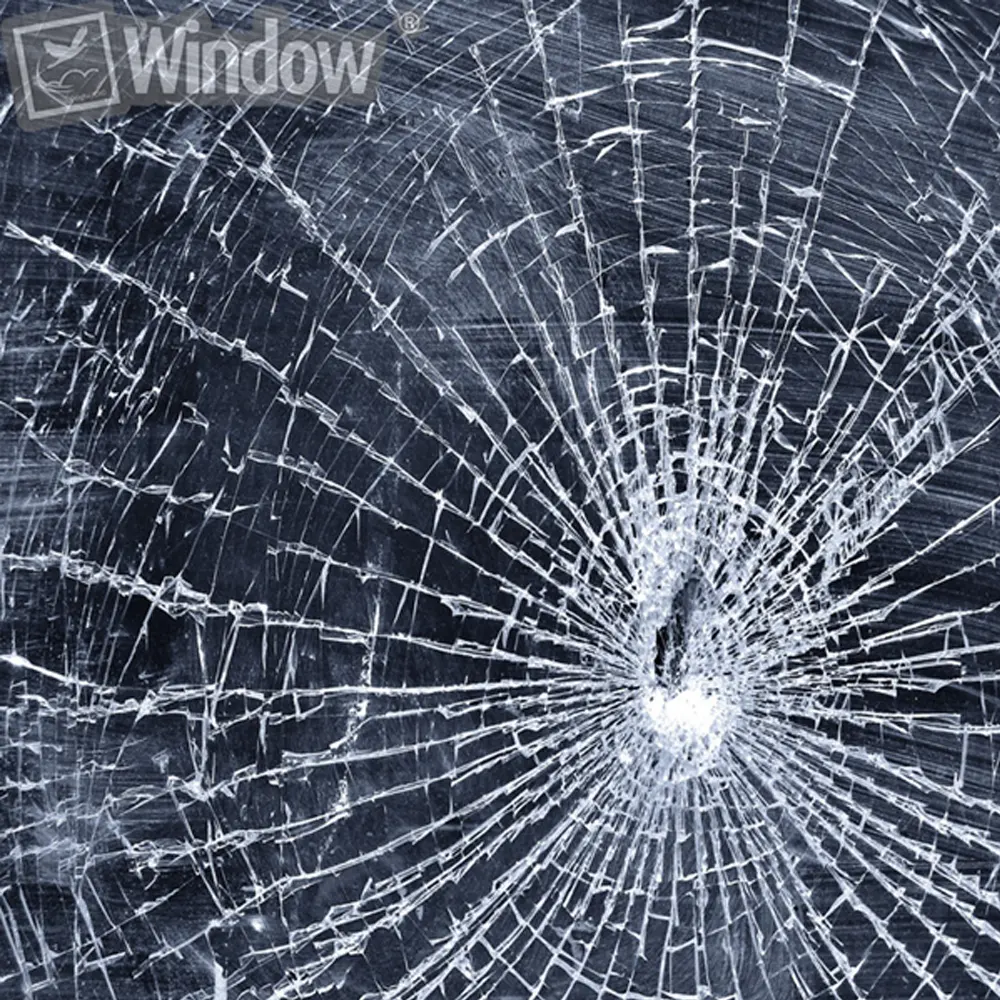 1.52m x 30m 8 Mil דבק ברור להגן על בטיחות חלון סרט, חומר PET סרט אבטחה עבור בניין זכוכית