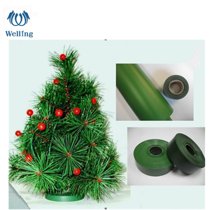 Rouleau <span class=keywords><strong>de</strong></span> <span class=keywords><strong>Film</strong></span> PVC vert rigide gaufré, 100 microns, 75mm, pour feuilles d'arbre <span class=keywords><strong>de</strong></span> noël, guirlande, clôture d'herbe - Product Image 3