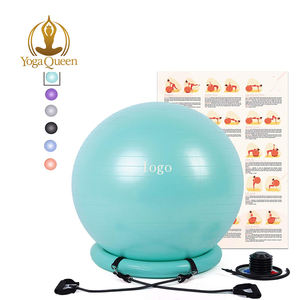 Boule de <span class=keywords><strong>yoga</strong></span> multifonctions avec Base de stabilisateur, Set avec poignées + pompe à balle d'entraînement, corde à sauter, bandes de Pilates - Product Image 6