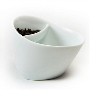 Tasse à thé en céramique blanche, sans anse, tasse à thé en céramique <span class=keywords><strong>avec</strong></span> <span class=keywords><strong>filtre</strong></span> - Product Image 1