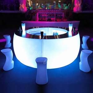 Barra redonda de luz LED con iluminación móvil, barra moderna para vino, jugo, venta al por mayor, fábrica de China - Product Image 4