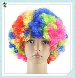 Costume da festa a buon mercato colori arcobaleno parrucche sintetiche <span class=keywords><strong>pagliaccio</strong></span> Afro ricci HPC-1148 - Product Image 2