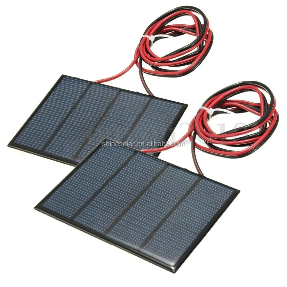 epoxy solar panel 12V solar power AA battery polycrystalline solar power 1.5w with wire