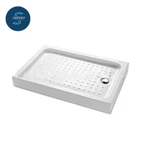 Plateau de douche sur pied en acrylique blanc, pour salle de bains, personnalisé