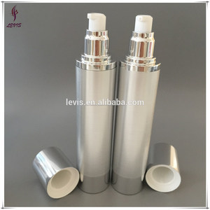 120ml vacíos de lujo sin aire botella cosmética de plata - Product Image 2
