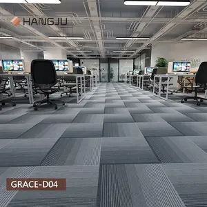 Stocks Strip Line Commercial Office Teppich fliesen mit PVC-Träger Neues Design Shanghai Hangju Grace-D-Serie