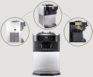 PASMO S630TC bảng đầu mềm phục vụ 3 màu sắc máy tính để bàn mềm mini ice cream maker - Product Image 3