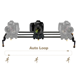 Nouveau curseur vidéo ramping en fibre de carbone à boucle automatique 80cm / 120cm pour appareil photo time lapse <span class=keywords><strong>dolly</strong></span> dslr motorisé - Product Image 1