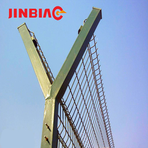 JINBIAO, suministro de fábrica, brazo en <span class=keywords><strong>V</strong></span>, tipo Y, poste de cerca para seguridad perimetral de aeropuerto, malla de alambre soldada, procesamiento personalizado disponible - Product Image 6