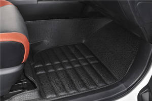 BORNSLLER Tapis <span class=keywords><strong>de</strong></span> sol <span class=keywords><strong>de</strong></span> voiture sportifs en cuir 5D sur mesure et écologiques pour VW Golf 7 Mk7 GTI <span class=keywords><strong>R</strong></span> 2013-2020, surpiqûres rouges, garantie 2 ans - Product Image 5