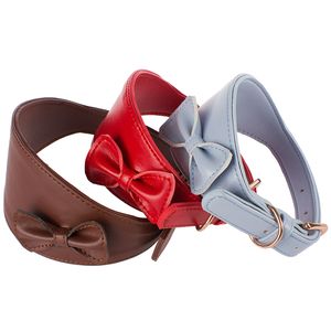 Nueva comodidad de cuero Collar de perro con pajarita - Product Image 1