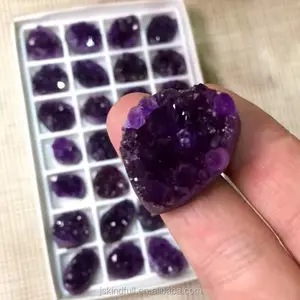 Großhandel Fabrik Preis Natürliche Kristall Quarz Schöne Kleine Uruguay Lila Amethyst Cluster Klumpen Für Anhänger