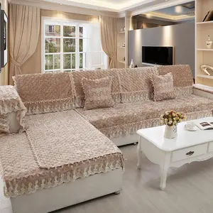 Set Sofa Kulit Beludru, 7 Tempat Duduk Mewah, Set Sofa Kayu Meliputi Desain Furnitur Ruang Tamu