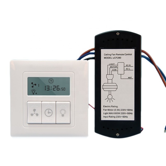 Wi-Fi Smart Home Ceiling Fan Remote Control Kit with LCD Display