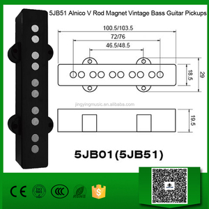 Venta al por mayor <span class=keywords><strong>guitarra</strong></span> eléctrica y bajo pastillas serie 5JB51 Alnico <span class=keywords><strong>V</strong></span> imán de barra <span class=keywords><strong>Vintage</strong></span> bajo pastillas de <span class=keywords><strong>guitarra</strong></span> - Product Image 2