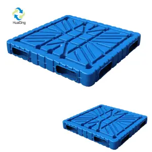 1211 Heavy Duty Blow Molding Pallet Pallets with Sides Double Faced 4-WAY Plastic Plastic Storage Trays for Industrial Storage