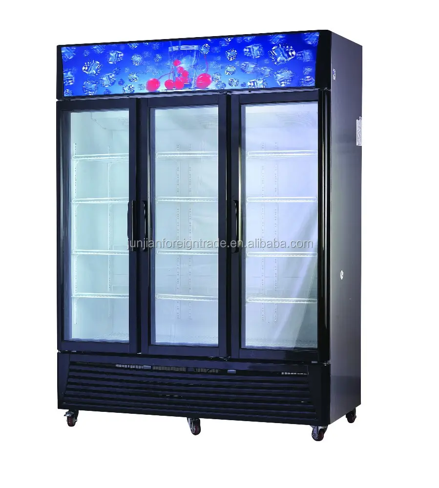 Réfrigérateur vertical de supermarché, équipement de réfrigération pour boissons froides, 1 pièce, LG1380A3