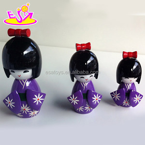 Venta al por mayor de madera de color kimono muñeca mejor vendedor kimonos japoneses kokeshi muñeca Real muñeca geisha japonesa <span class=keywords><strong>muñecas</strong></span> W06D070C - Product Image 2
