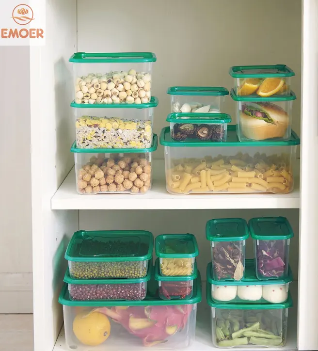 17 pcs Food Safe Airtight Container PP Plastic Food Storage Box