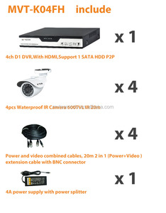 <span class=keywords><strong>Caméra</strong></span> de sécurité de <span class=keywords><strong>Surveillance</strong></span> CCTV système autonome <span class=keywords><strong>Kit</strong></span> 4 canaux CCTV HVR DVR NVR AHD DVR 4 pcs <span class=keywords><strong>caméra</strong></span> dôme - Product Image 4