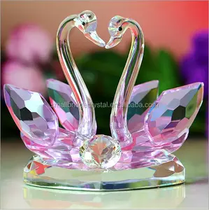 Wholesale Double souvenir customize crystal swans For Wedding Favors