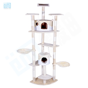 Gmtpet OEM sang trọng 4 cấp thân thiện với môi sisal dây gỗ flannel mèo scratcher mèo tháp - Product Image 5