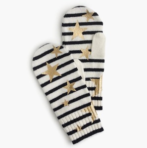 Gants tricotés pour filles, 38/35/22/5, en viscose, nylon, <span class=keywords><strong>laine</strong></span>, <span class=keywords><strong>alpaga</strong></span>, étoile de Noël, feuille imprimée, rayée - Product Image 1