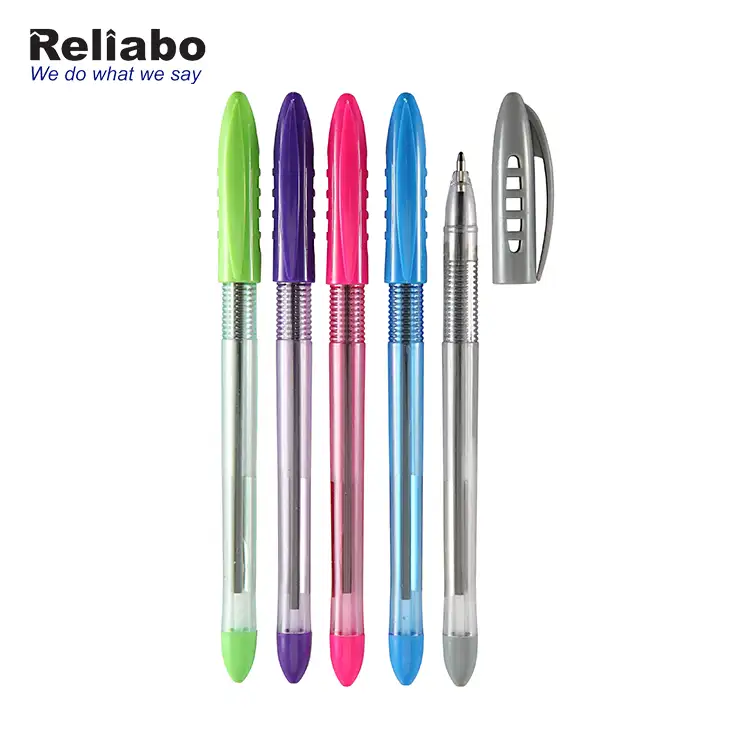 Reliabo नई चीन के उत्पादों व्यापक रूप से इस्तेमाल फैंसी कार्यालय स्टेशनरी विरोधी पर्ची टोपी प्लास्टिक Ballpen