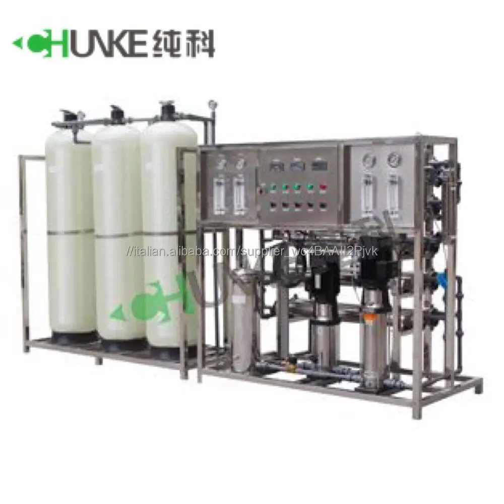 A basso costo 1ton/H frp serbatoio di acqua macchina di purificazione di costo con macchina di rifornimento per la dialisi Made in china