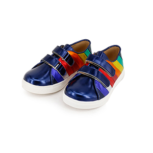 Luozii — chaussures de sport pour enfants, petits garçons, décontractés et tendance, baskets à semelle rigide avec rayures arc-en-ciel personnalisées, vente en gros, <span class=keywords><strong>2022</strong></span> - Product Image 5