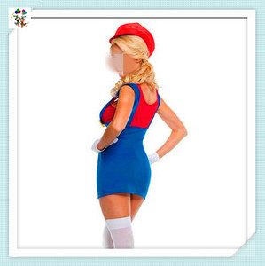 Déguisement de soirée pour femme adulte, déguisement <span class=keywords><strong>Mario</strong></span> Sexy, Costumes HPC-3170 - Product Image 3