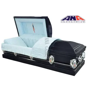 China funeral supplies ANA coffins in south africa 20 ga steel veteran Metal casket for adult