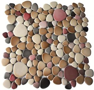 Ceramic and Porcelain <strong>Pebble</strong> <strong>Mosaic</strong> for Floor and Wall in Bathroom