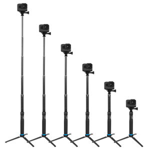 ホットスポーツカメラアクセサリーアルミニウム自撮り一脚スティックGo ProHero8およびDJIOsmoアクションカメラ用の拡張可能なハンドヘルドポール - Product Image 3