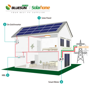 Bluesun 10kw 20kw Trên Lưới Năng Lượng Mặt Trời Hệ Thống Điện Nhà 10kw Quang Điện Kit 10 Kw Năng Lượng Mặt Trời Hệ Thống Bảng Điều Khiển - Product Image 2