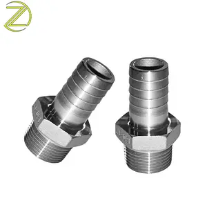 Threaded Copper Hose Male to Male Adapter Coupling Stainless Steel Compression Union Fitting Aluminum Brass Reducer Fittings
