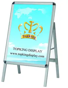 Single side floor stand poster display A1 size aluminum snap lock frame A board stand