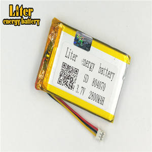 Stecker 2,0-<span class=keywords><strong>3</strong></span> P <span class=keywords><strong>3</strong></span>,7 V 804070 2800 mah Ultra Dünne Lipo batterie, dünne Film Lithium-Batterie Akku Li-Ion - Product Image 2