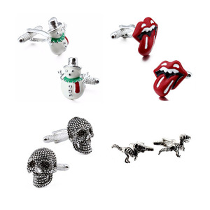 Thiết Kế Mới Khuy Măng Sét Cuff Liên Kết Hoặc Tie Clips Thể Thao Khuy Măng Sét Thép In Trắng Brass Emerald - Product Image 6