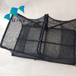 Prix d'usine 60*43*22cm Ply Square Crab <span class=keywords><strong>Cage</strong></span> Multifilament <span class=keywords><strong>PE</strong></span> et HDPE Matériel Piège de pêche pour l'aquaculture des poissons et des crevettes - Product Image 1