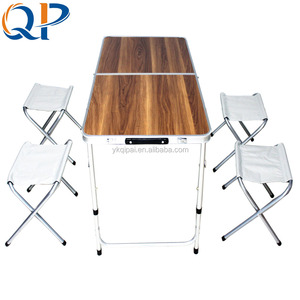 Bàn gấp nhôm đa năng, dùng trong nhà ngoài trời, kèm 4 ghế, dành cho trẻ em học tập, khuyến mãi nóng - Product Image 2