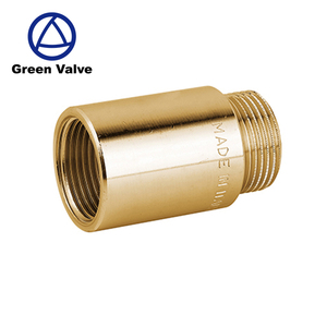 Green Valve High Quality CP Extension <strong>Sockets</strong> 1/2inch Brass <strong>Plumbing</strong> Materials <strong>Pipe</strong> <strong>Fitting</strong> Nipples - Product Image 2