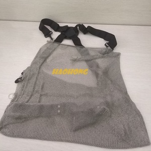 <strong>Silver</strong> Stainless Steel Wire Ring Chainmail Apron PVC Coated Ambidextrous Buckle Closure Waterproof Protective Garden <strong>Gloves</strong> - Product Image 2